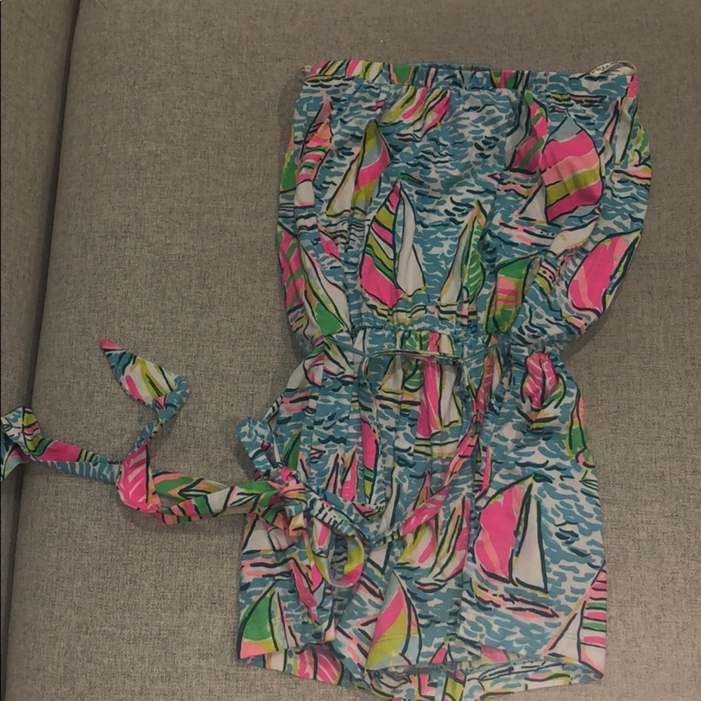 LILLY PULITZER ROMPER STRAPLESS